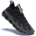 Men's Black-White Lightweight Casual Breathable Sneakers