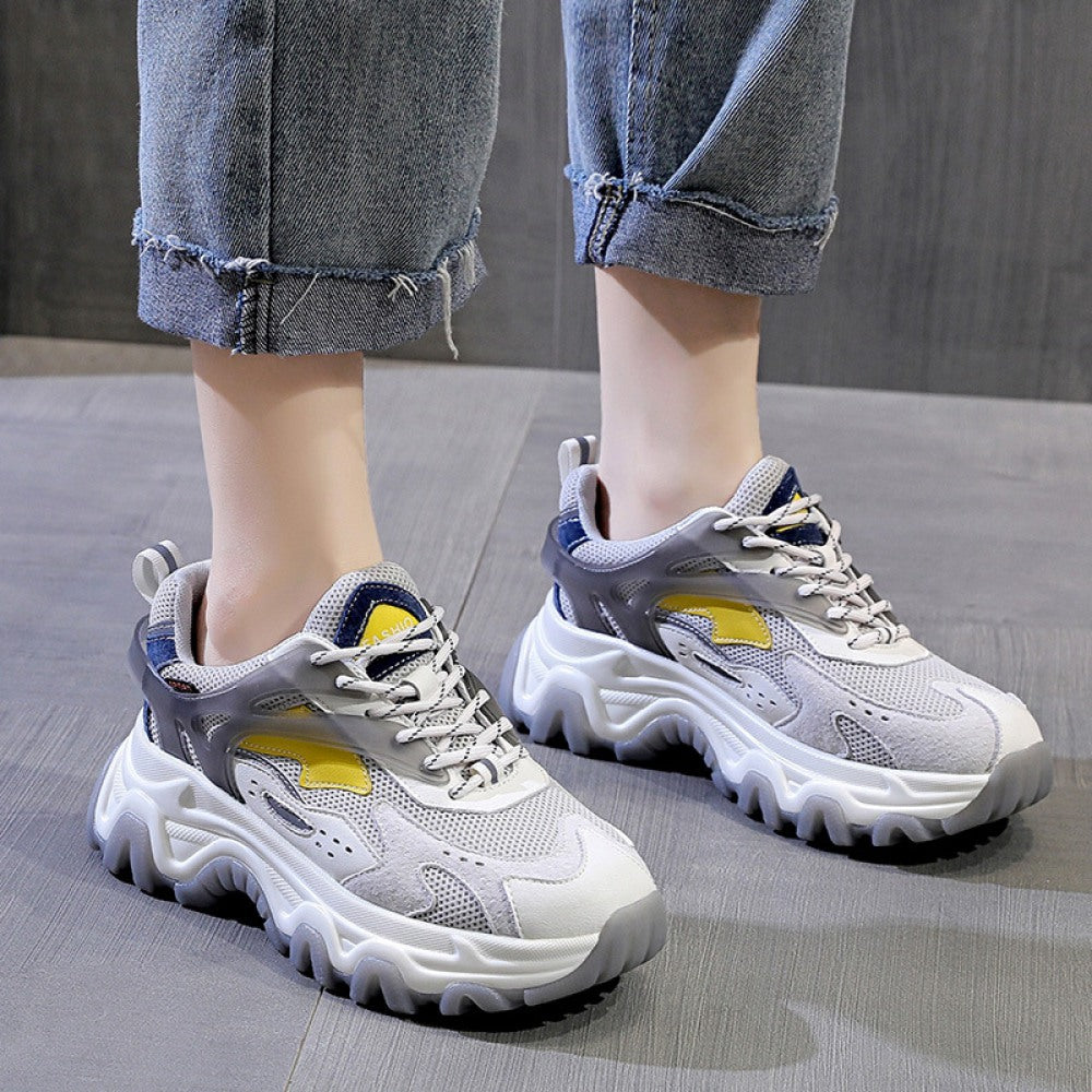Women's Breathable Mesh Platform Casual Sports Shoes