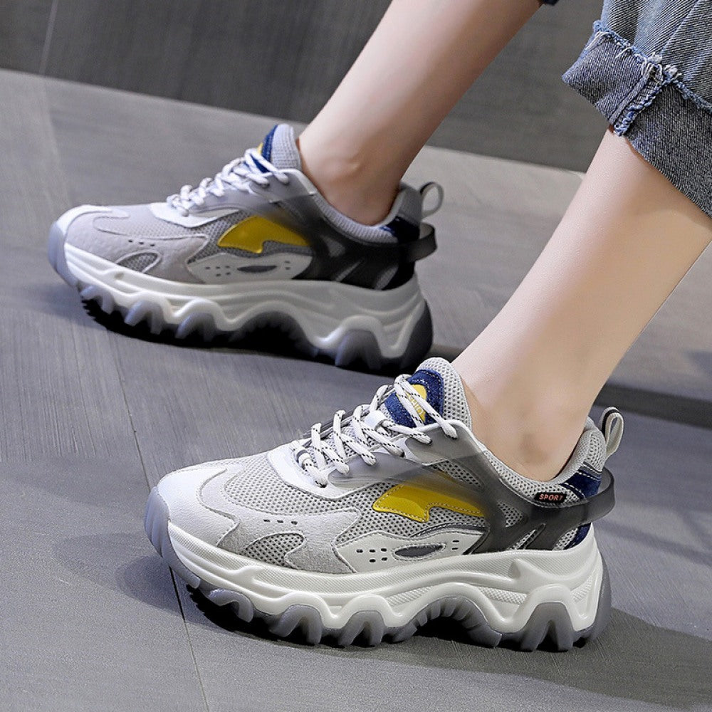 Women's Breathable Mesh Platform Casual Sports Shoes